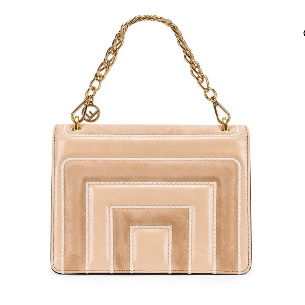 FENDI Authentic Embossed Kan U Bag in Nude - Picture 5 of 16